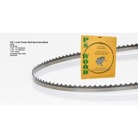 PS Wood Timber Wolf 125 x 3/8 x 4 tpi band saw blade
