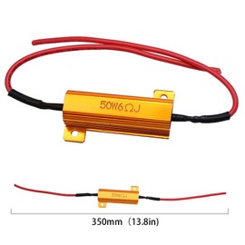 HUIQIAODS 50 W 6 Ohm LED Load Resistor Fix Error Fast Hyper Flash Flashing Light Indicator