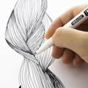 BAZIC Products Fiero Fiber Tip Pen, Fineliner Pens 0.4mm Red