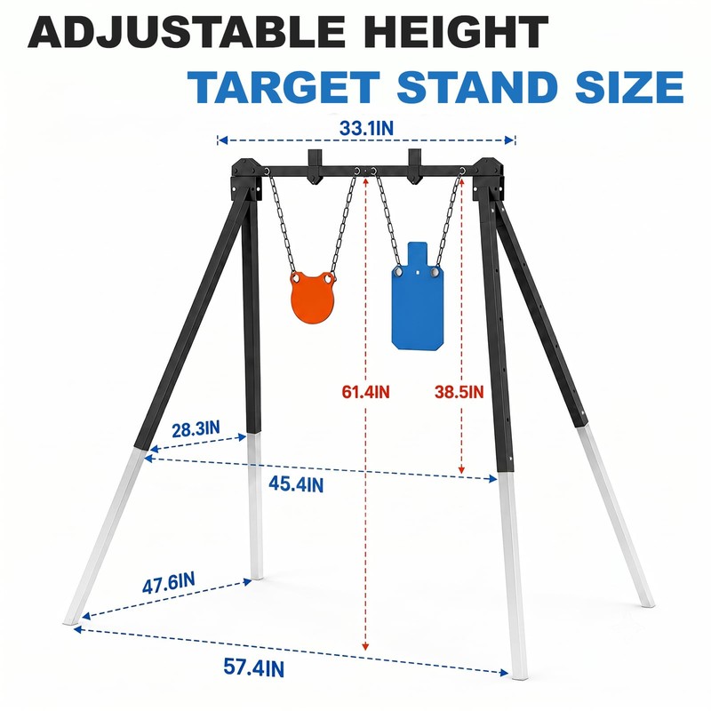 Shooting Target Stand System Kit with 3/8" Thick AR500 Steel