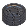 ZZPYXIA 4 Pack 12 inch Black Plastic Plant Sauce- Plant