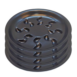 ZZPYXIA 4 Pack 12 inch Black Plastic Plant Sauce- Plant Pot Trays for Water Drainage- Durable & Stylish Round Plant Tray