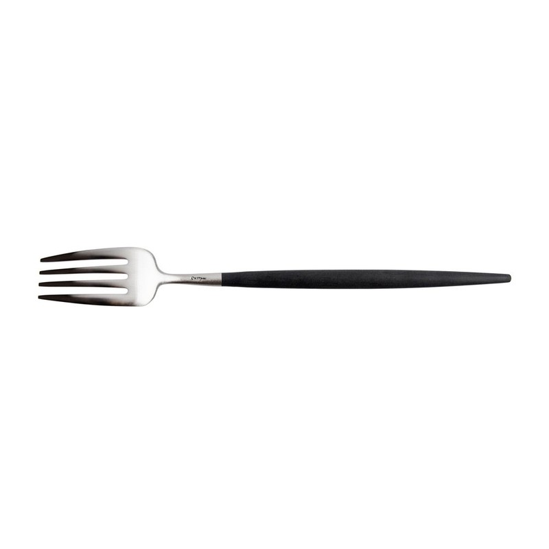 Cutipol GOA GO07 Dessert Fork, Black, 7.3 inches (18.5 cm)