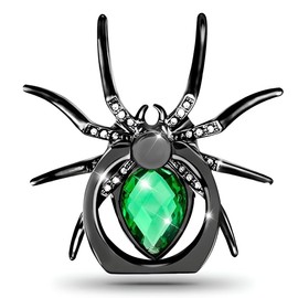 Phone Ring Holder, Cell Phone Spider Ring Grip Holder, Adjustable 360° Rotation Finger Ring Stand for Smartphones Tablets (Holder-Green)