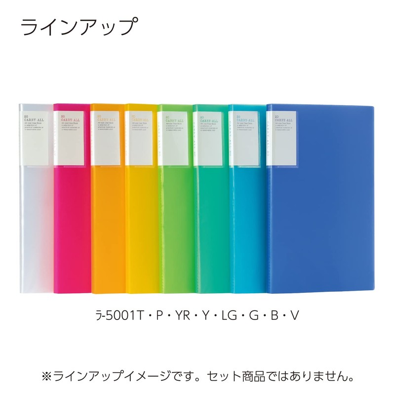 Kokuyo A4 Carry-All Clear Book, Fixed Back Pocket