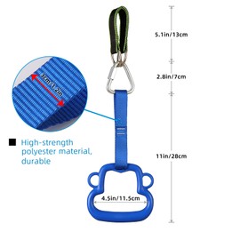 PELLOR Children's Climbing Rings, Multifunctional Gymnastics Rings, Children's Trapezoidal Swing Gymnastics Rings for Hanging, Outdoor, Load Capacity up to 150 kg, Garden Swing for Trapezoidal Pole,