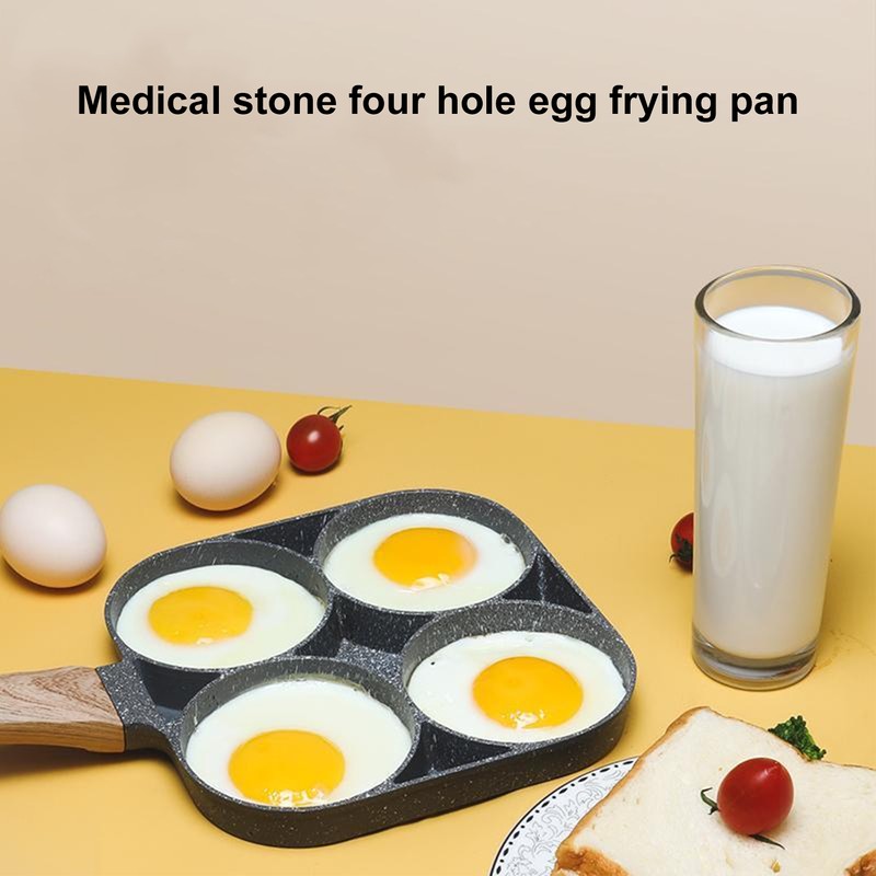 4 Hole Egg Frying Pan 18cm Nonstick Pancake Pan Breakfast