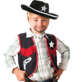 Cowboy Vest Children's Costume Size 116, black