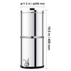 Happybuy Gravity-fed Water Filter System, 2.25G 304 Stainless-Steel Countertop System,
