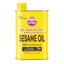 OTOKI 100% Pure Roasted Sesame Oil 1650ml (56 fl oz) – Authentic Korean Toasted Sesame Seed Oil, Deep Nutty Aroma Finishing Oil for Bibimbap, Stir Fry & Marinade