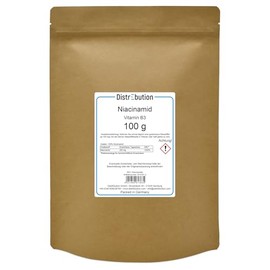 Vitamin B3 Pulver 100g reines Niacinamid in Lebensmittelqualität flush-free