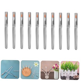 SOESFOUFU 20pcs Multi-function Lip Brush with Cover Man-made Fiber Applicators for Lipstick and Eye Shadow Portable Makeup Brushes for Daily Use and Replacement