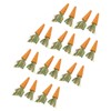 20pcs Carrot Shaped Hamster Toy Teeth Grinding Decorative Crude Fiber