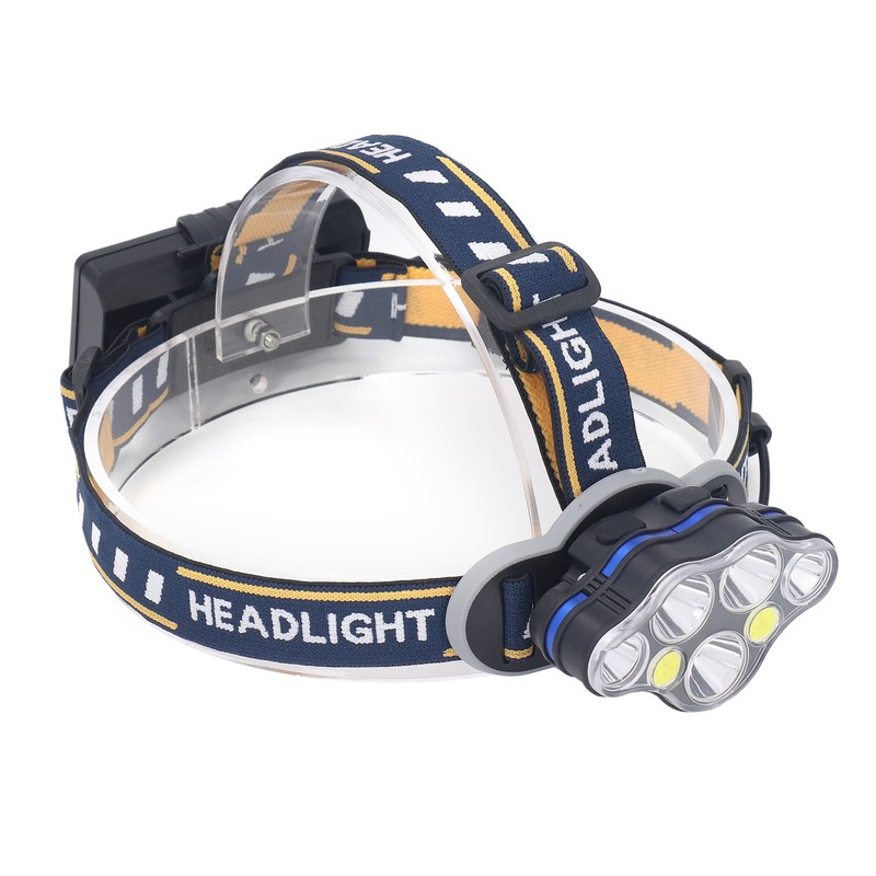 7 Core Headlight Long Range USB Rechargeable Headlamp Outdoor Work