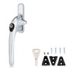 XFORT Locking Cockspur Window Handle Installation Kit in Polished Chrome,