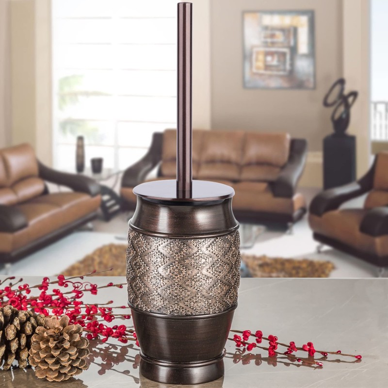 Creative Scents Dublin Brown Bathroom Accessories Set - 6-Piece Bathroom