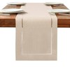 BAZIOE Linen Table Runner Beige Table Runner Washable Modern Table