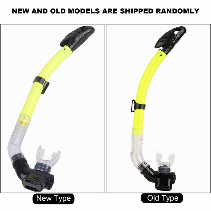Durable Full Dry Swimming Diving Snorkel with Silicone Mouthpiece (yellow)