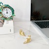 Pasiir 2pcs Gold Snail Figurine Home Decor, Solid Metal Crab