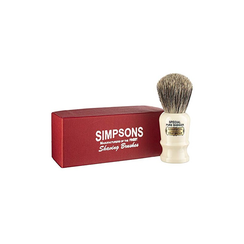 Simpsons Special Pure Badger Hair Shaving Brush With Imitation Ivory