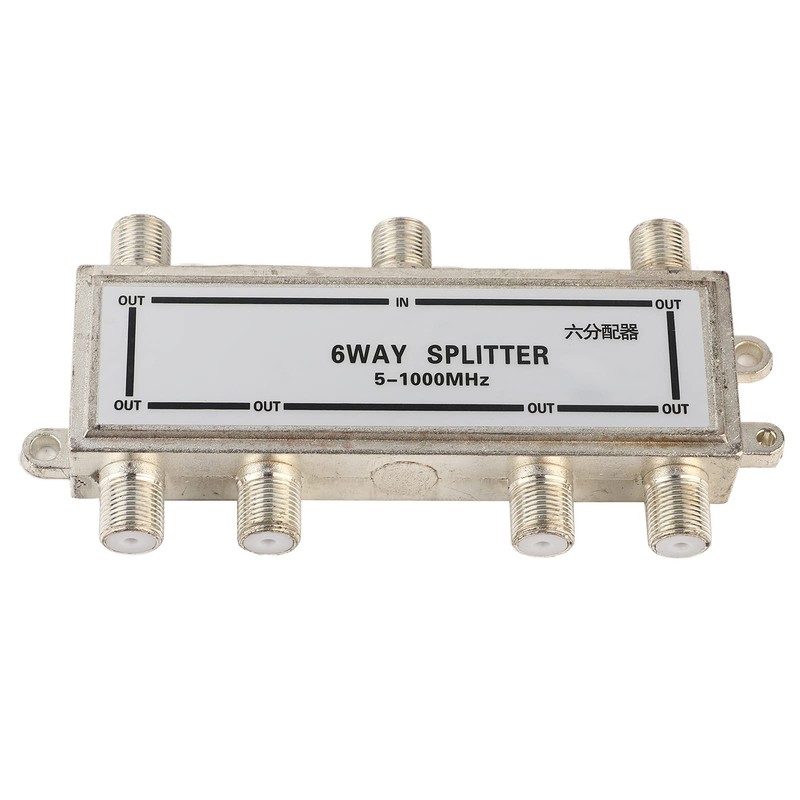 Restokki 6 Way Coaxial Cable Splitter 5-1000MHz, Cable Splitter Work