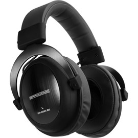 Pronomic KH-6093 BK Studio Headphones - Excellent Sound Isolation Outward - Transmission Range: 10-30,000Hz - Faux Leather Ear Pads and Headband - Black