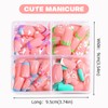 Mrltau 96 Pieces Finger Nails for Children, Cute Artificial Nails