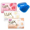 Lux Trio Pack Soap Bundle with Aasram Soap Box |