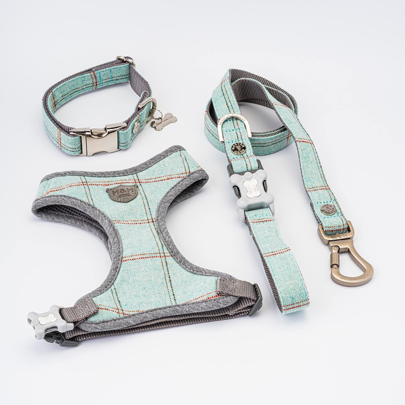 HUGO & HUDSON Tweed Dog Lead with Padded Handle -
