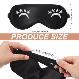 SSRDFU Schlafmaske Licht Blockierende - 2 pcs Nachtmaske Baumwolle Augenmaske, Weiche Verstellbaren Bändern Augenbinde Schwarze Augenabdeckungen, für Herren Frauen Kinder Reisen