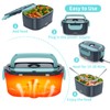 CHARMDOO Electric Lunch Box, Food Warmer Heater 12V 24V 110V,