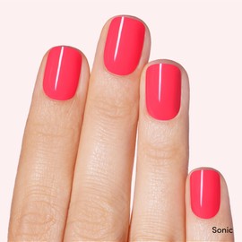 Dashing Diva Glaze Nail Strip Duo - Berry Bright Collection - Sonic & Suns Out Swirl - Long Lasting, Chip Resistant, Semi-Cured Gel Nail Strips - Contains 2 Colors