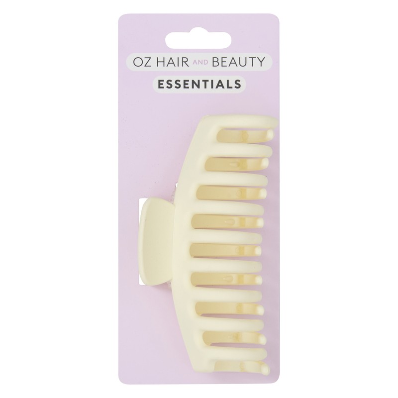 Oz Essentials Curved Claw Clip - White