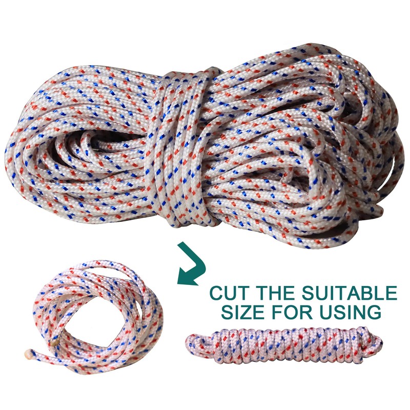 60 FT High Strength Recoil Starter Pulls + Rope Cord,