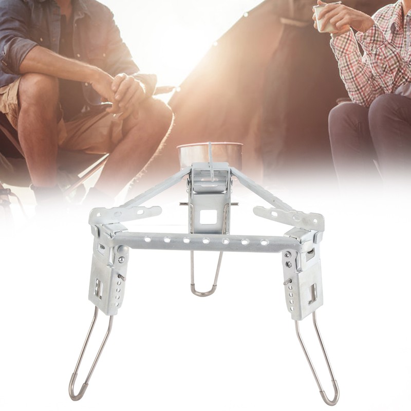Foldable Gas Stove Pot Rack Bracket Canister Stand Fuel Grill
