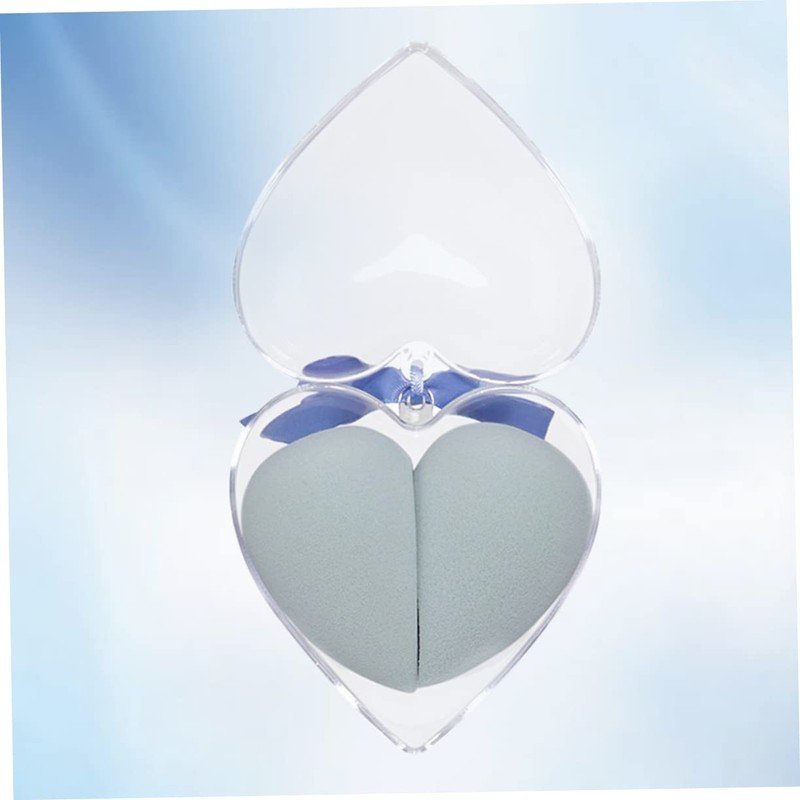 IWOWHERO Heart Shape Makeup Sponge Set Wet Dry Dual Purpose