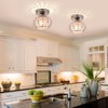 FRIXCHUR Small Ceiling Light Semi Flush Mount Ceiling Light Chrome