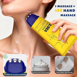 Z:SEA Neck Firming Cream with Roller, Tightening and Lifting Neck & Chest Cream for Crepey Skin, Anti Aging Wrinkle Moisturizer, 5.29 Oz