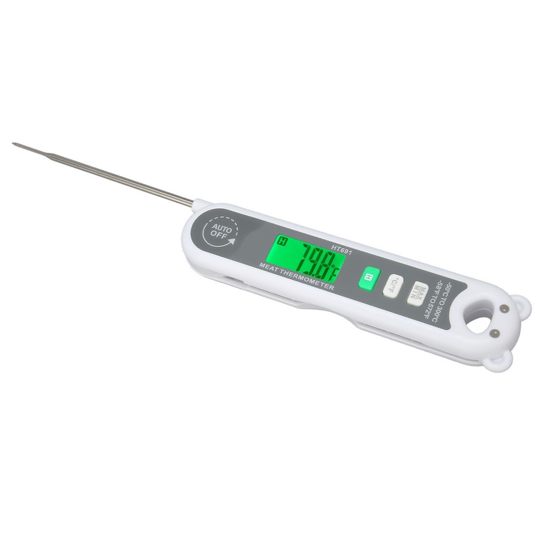 Probe Meat Thermometer Waterproof LCD Digital Folding Food Temperature Gauge