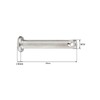 Leliafleury 5Pcs Single Hole Clevis Pins Stainless Steel Flat Head