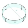 Skyflame 24" Round Fire Pit Glass Wind Guard, Thick &