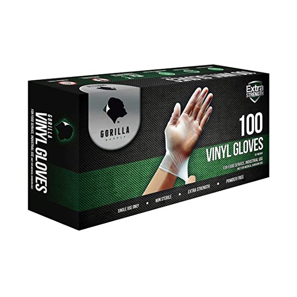 GORILLA SUPPLY GORILLA SUPPLY Disposable Heavy Duty Vinyl Gloves Latex