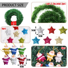 TYXHXTF 2 x 5.5 m Christmas garland, artificial Christmas garland for indoor and outdoor use, Christmas decoration