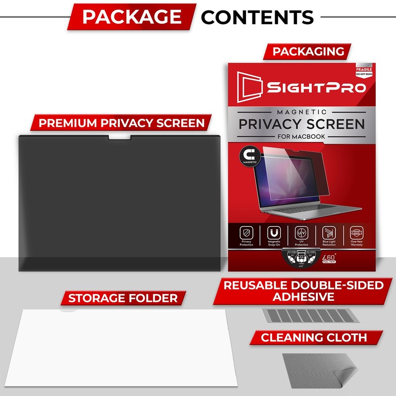 SightPro Magnetic Privacy Screen for MacBook Air 15 Inch (2023-2025,