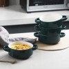 Sweejar Ceramic Soup Bowls with Double Handles, 20 Oz Stacked