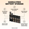 AAA Battery Storage Caddy by Storacell, Black, Holds 6 Batteries
