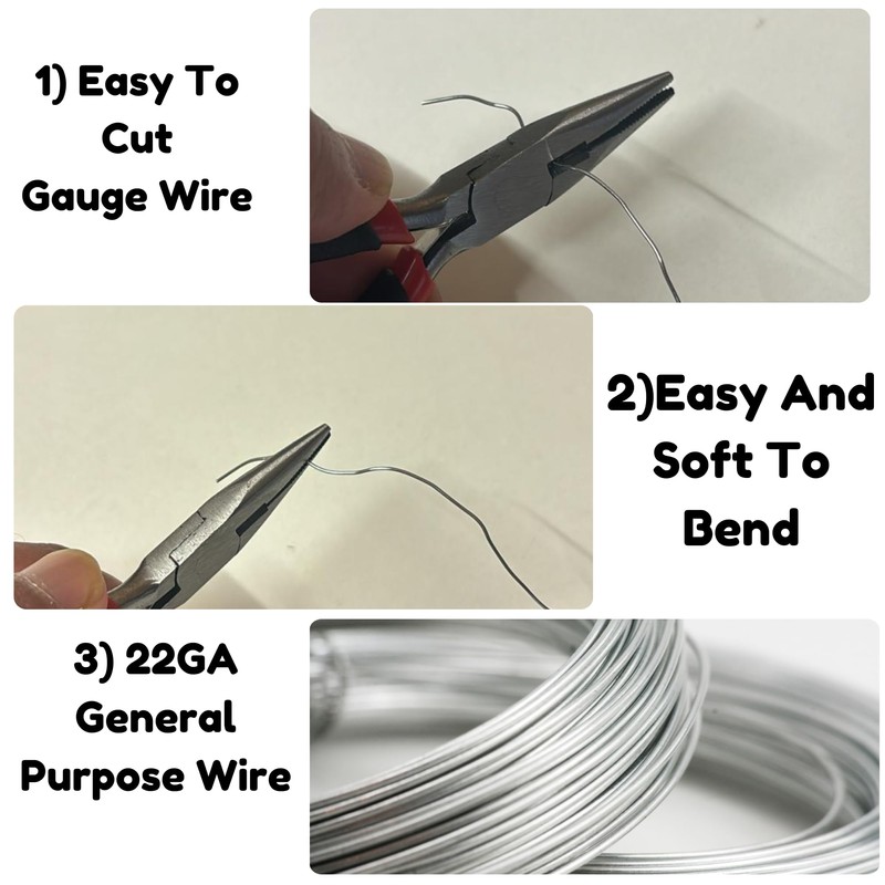 22 Gauge Aluminium Craft Wire - 120 Feet & 0.64mm