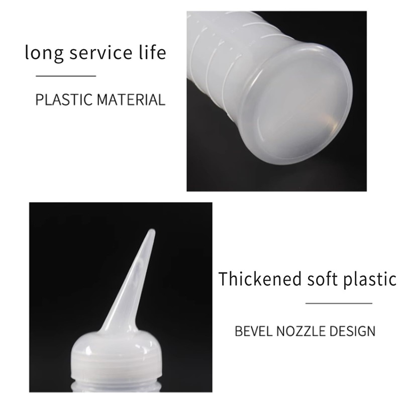 2pcs Hair Bottle,Dye Empty Squeeze Bottle,Hair Dye Bottle with Tip