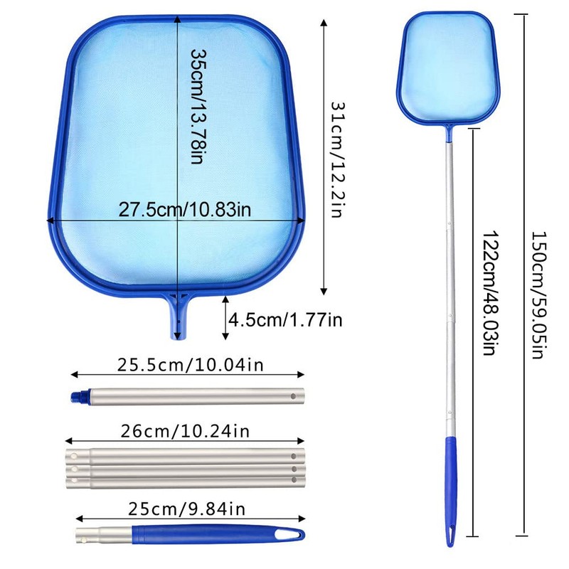 Pool Skimmer Net | Detachable Net with Poles,Fine Mesh Net