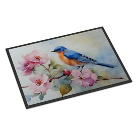 Caroline's Treasures DAC3189MAT Bluebird Doormat Front Door Mat Indoor Outdoor Rugs for Entryway, Non Slip Washable Low Pile, 18H X 27W